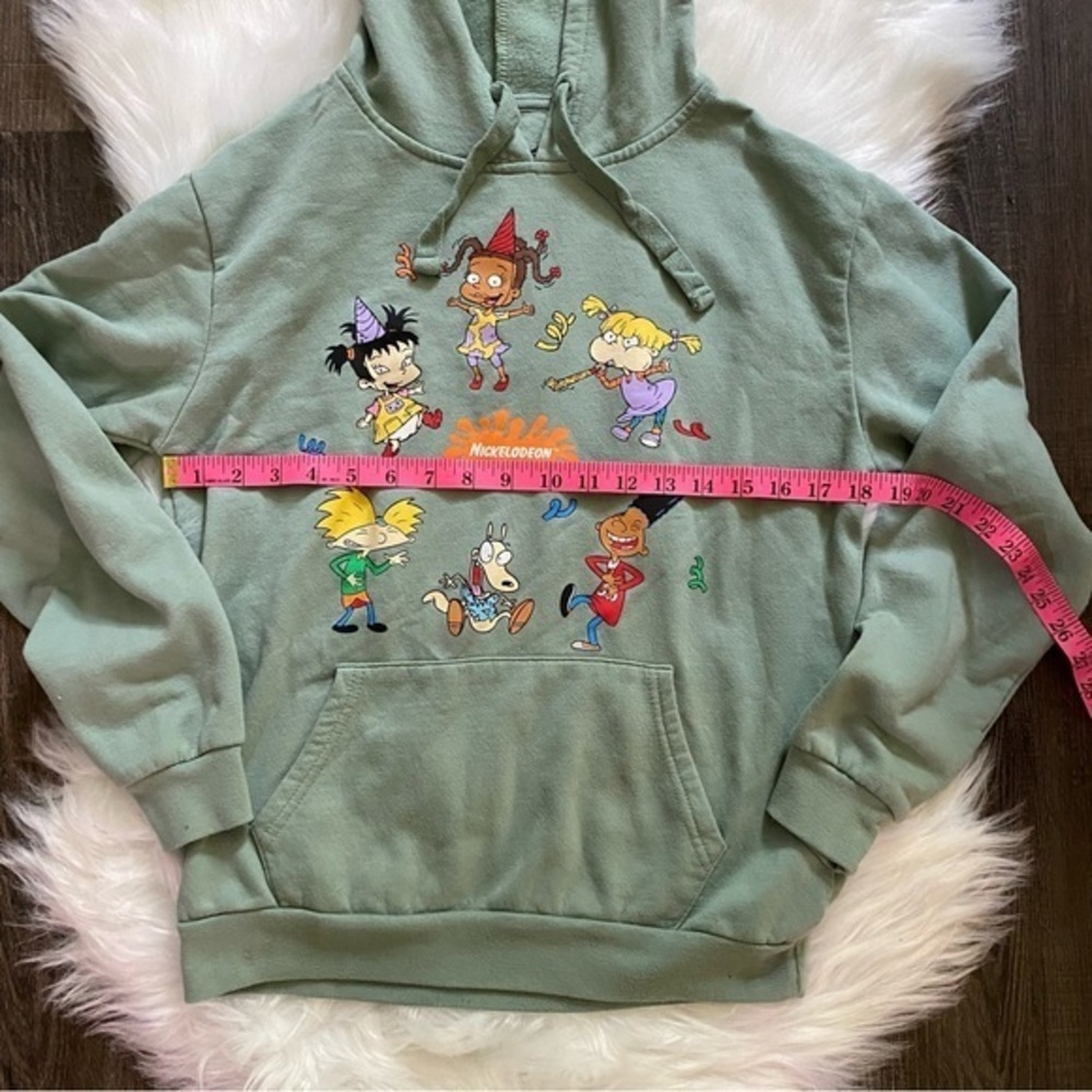 Nickelodeon women’s juniors sage green graphic‎ hoodie size medium - Picture 7 of 10